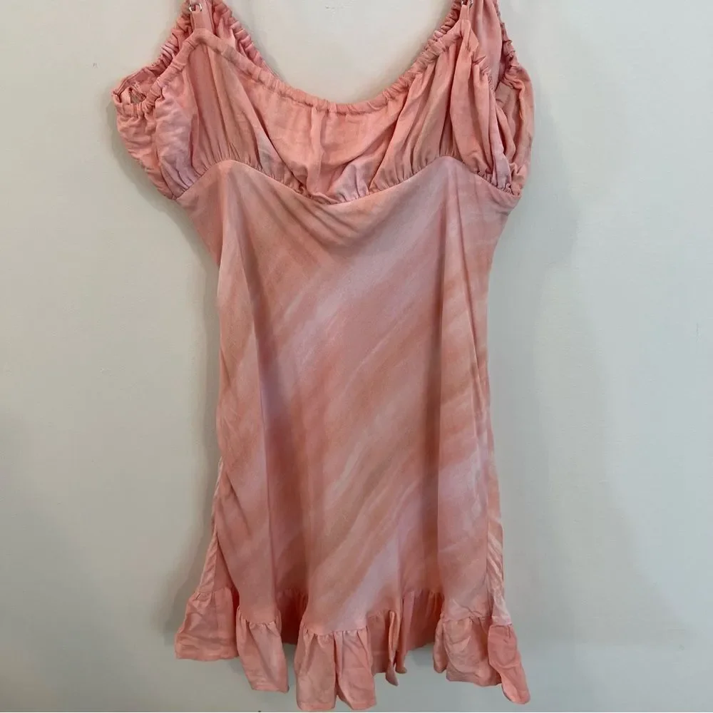 NWT Revolve x Privacy Please Ensenada Mini Dress in Pink & White | Size XS